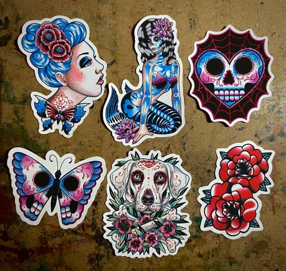 Tattoo Flash Sticker Set